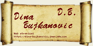 Dina Bujkanović vizit kartica